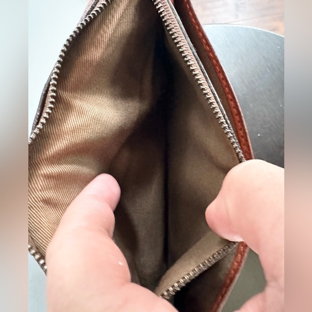 Dakota Leather Long Wallet – Brown / Burnt Orange - Picture 8 of 15
